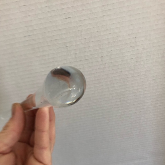 Hand Blown Clear Glass Cocktail Stir Stick - Picture 4 of 8